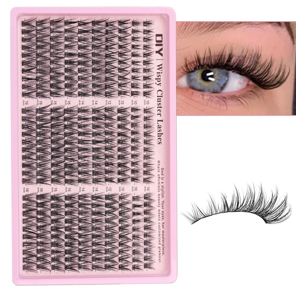 Eyelash Extension Look - 10-16mmの長さのつけまつげ 30D/40D/50D/60D ふわふわの束状つけまつげ ナチュラルルック ウィスピー風まつげエクステキット