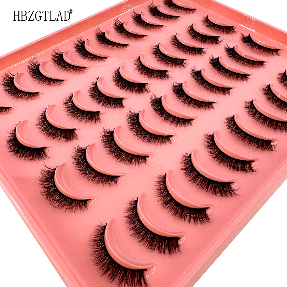 Eyelash Extension For Asian Eyes - 新商品 20ペア ナチュラルロング 3Dミンクつけまつげ フェイクラッシュ エクステンション