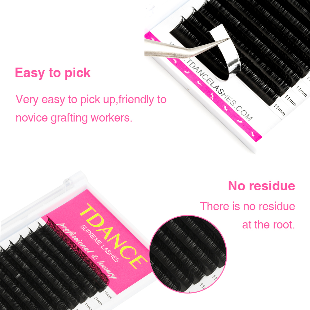 TDANCE まつげエクステンション 16 行韓国 PBT  - Eyelash Extension Human Hair のレビューと価格