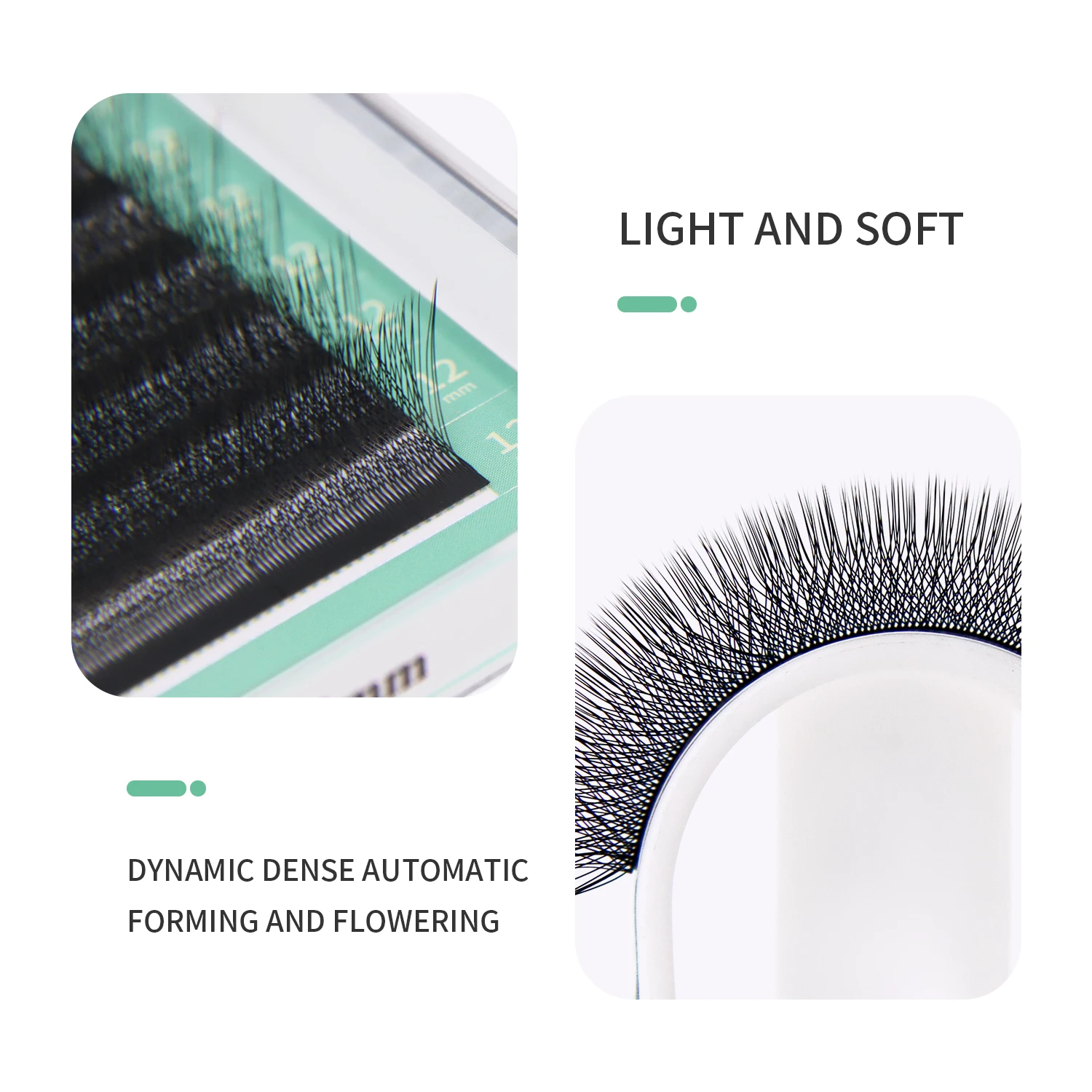 まつげエクステ,GLAMLASH-4D wの形をしたつけまつ - Eyelash Extension Human Hair のレビューと価格