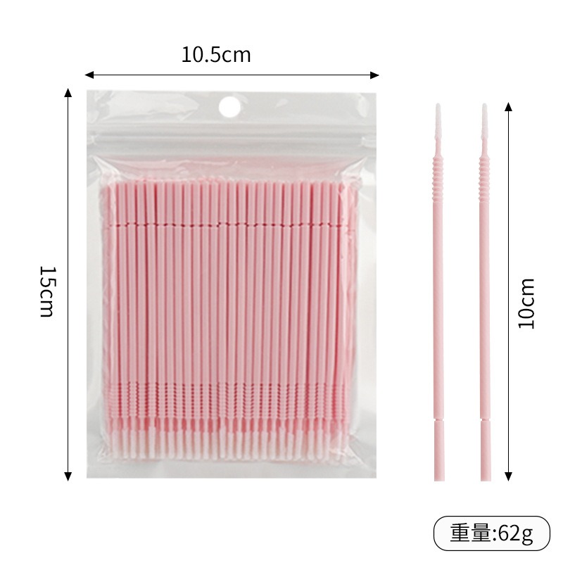 500本入りまつげエクステ洗浄スワブ ロング/ショートチップ - Eyelash Extension Look のレビューと価格