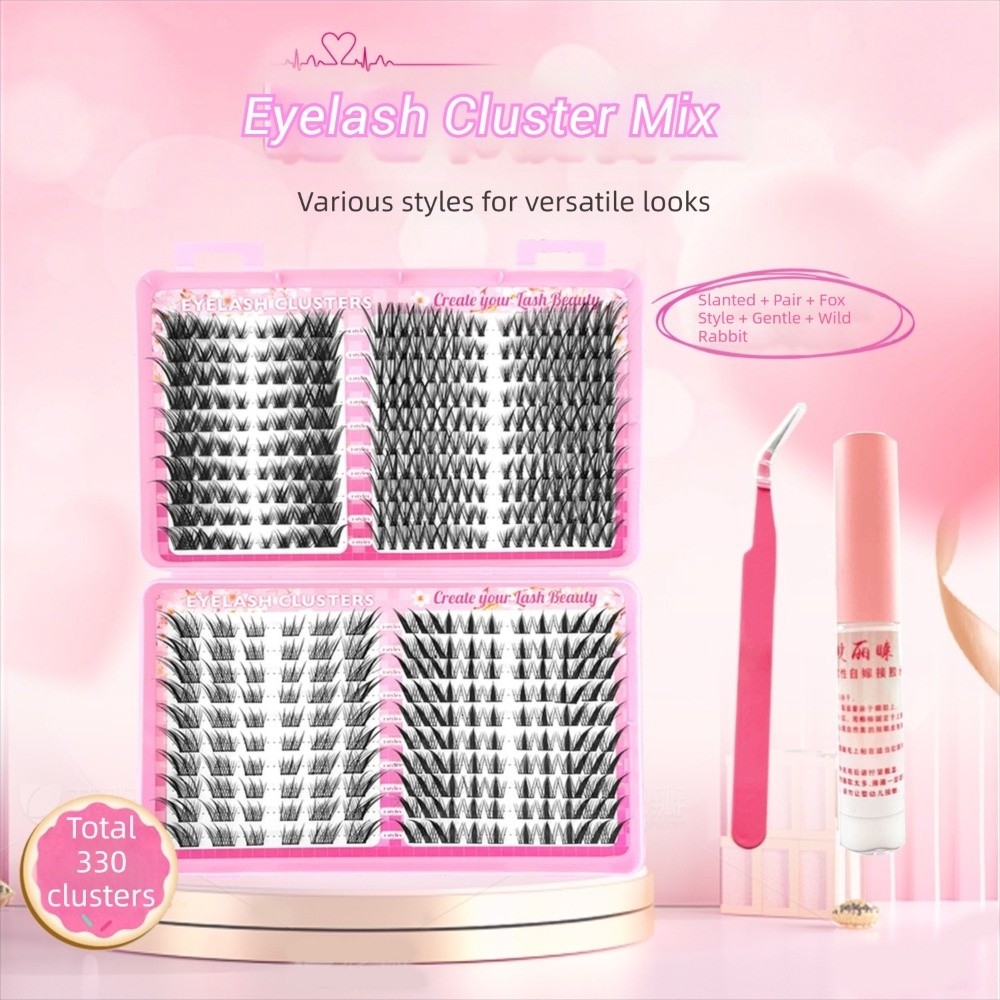ホットナチュラルルックつけまつげブラック C カール 3D  - Eyelash Extension Look のレビューと価格