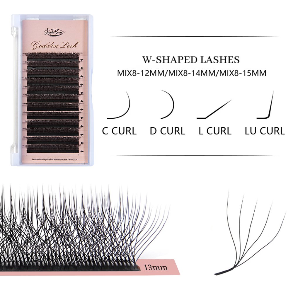 女神W3D 4D 5D Mカールまつげエクステ Wスタイル  - Eyelash Extension Human Hair のレビューと価格