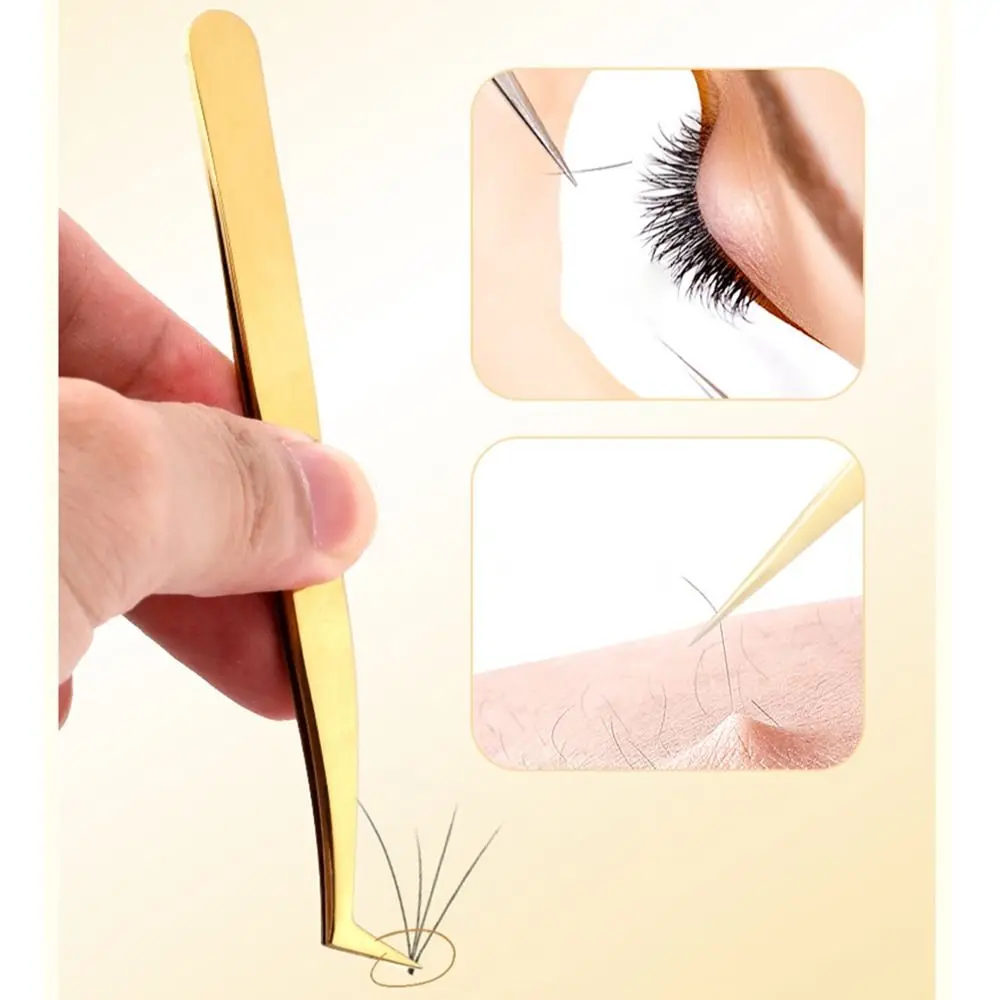 新しいステンレス鋼まつげエクステンションピンセット滑り止めゴ - Eyelash Extension London のレビューと価格