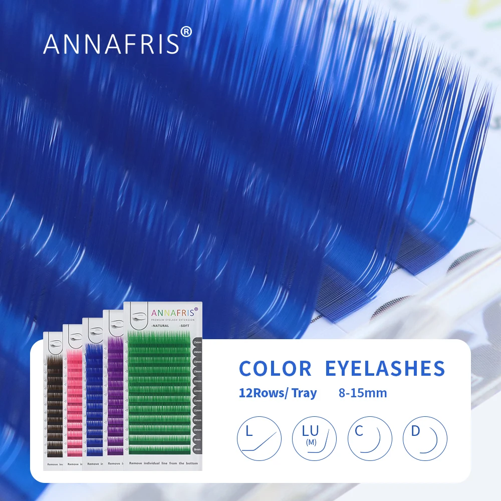 Annafris-ロシアのボリューム,長さ8〜15mm,自然 - Eyelash Extension Russian のレビューと価格