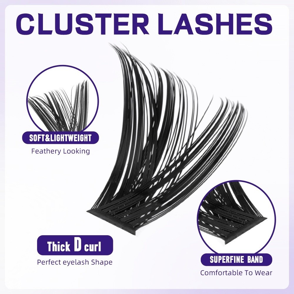 8-18mmの長さのつけまつげ、接着剤とシーラー付き、自然な - Eyelash Extension Look のレビューと価格