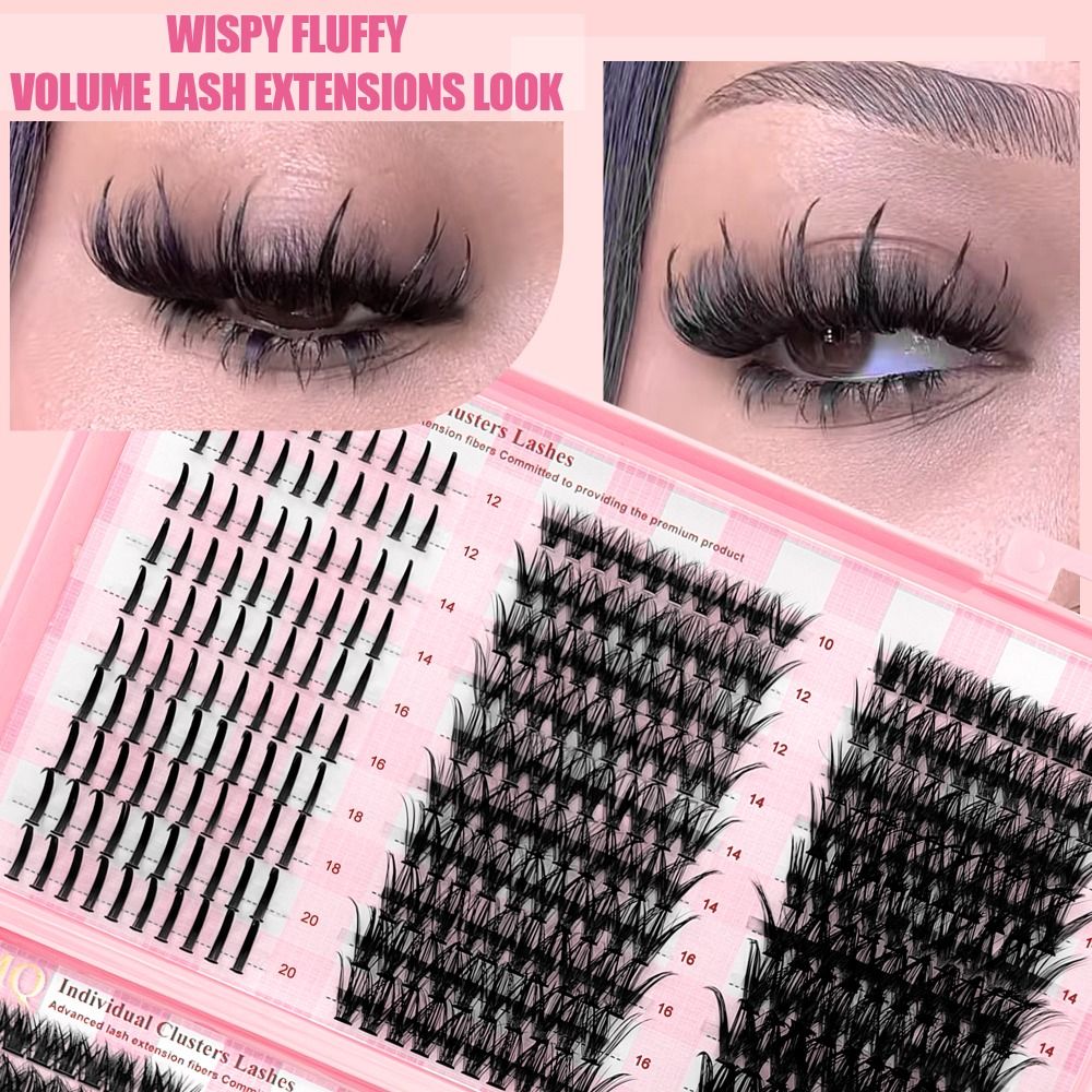 9-16mmの長さのつけまつげ、3Dボリュームナチュラルルッ - Eyelash Extension Look のレビューと価格